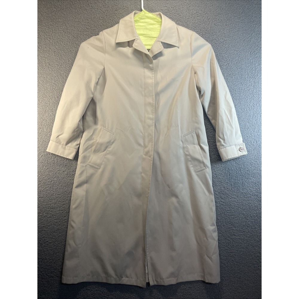Vintage London Fog Trench Coat Women's 14 Regular Beige Casual